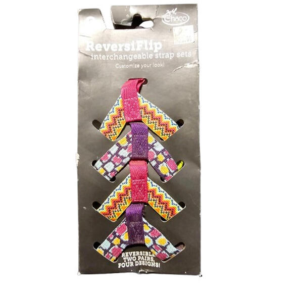Chaco Reversiflip Straps 2 different Sets Size 6 Hiking Trail Flip Flops Boho - Picture 1 of 6